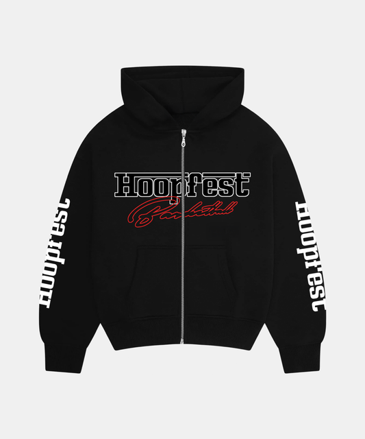 Hoopfest Zip Hoodie (Black)