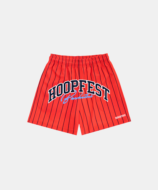 Hoopfest Stripe Shorts (Blood Orange/Red Orange)